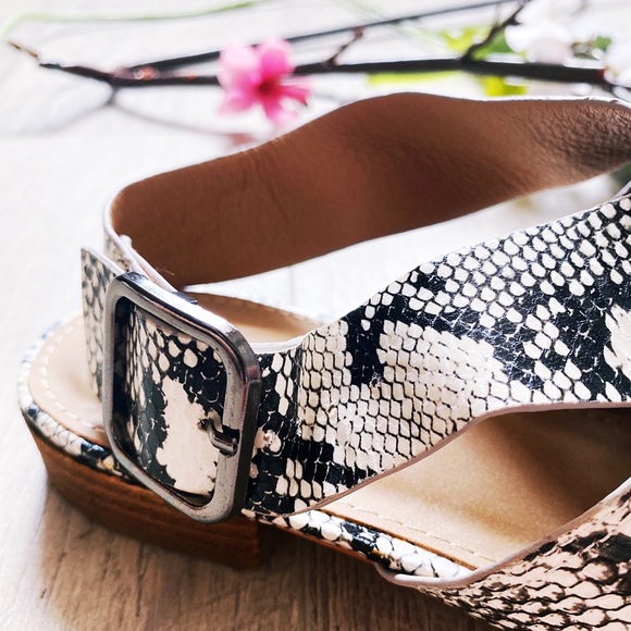 A Rider Girl slingback snake print pointed flats - Picture 3 of 11